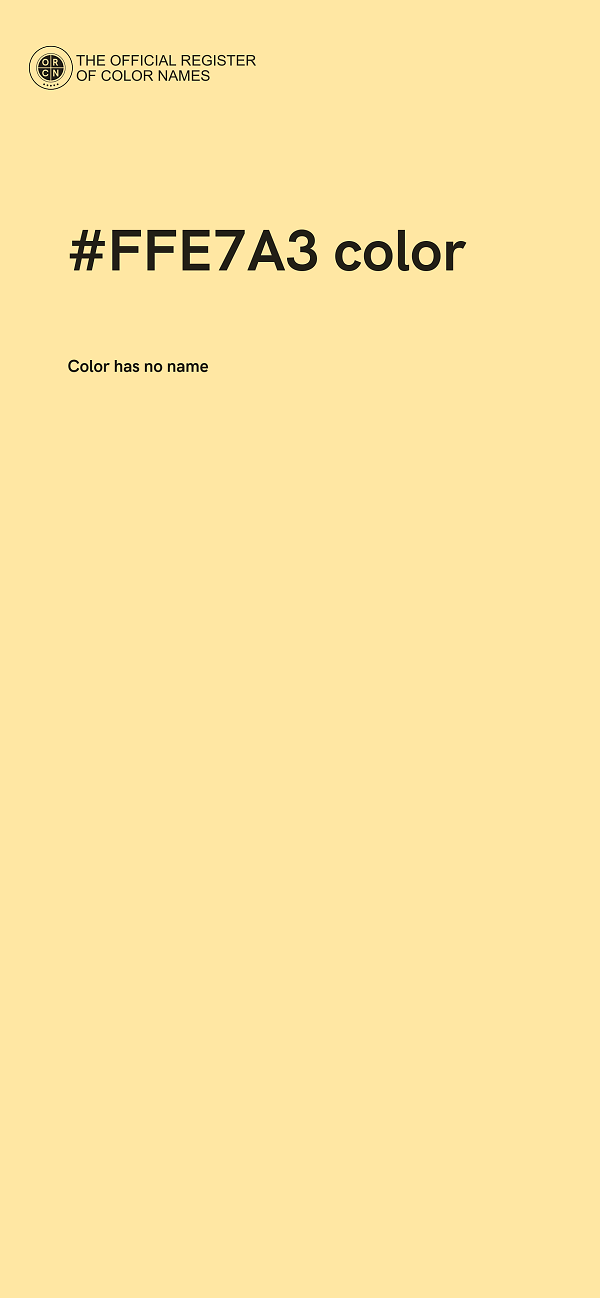 #FFE7A3 color image
