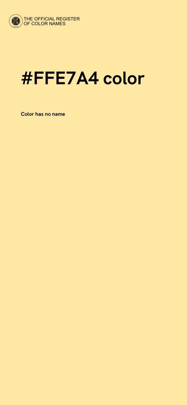 #FFE7A4 color image