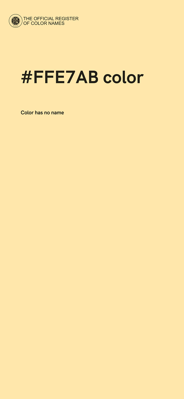 #FFE7AB color image
