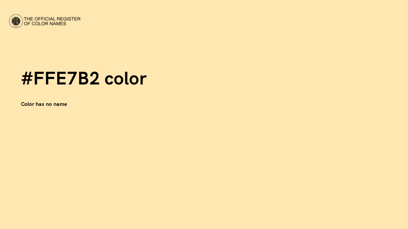 #FFE7B2 color image