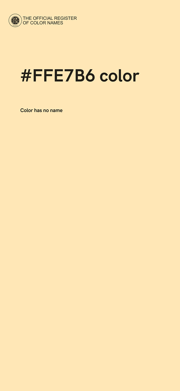#FFE7B6 color image