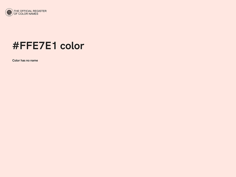 #FFE7E1 color image