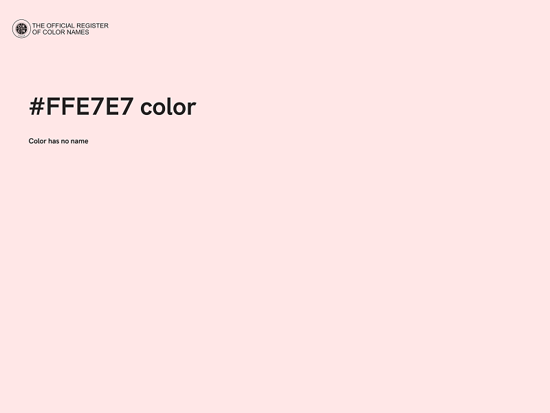 #FFE7E7 color image