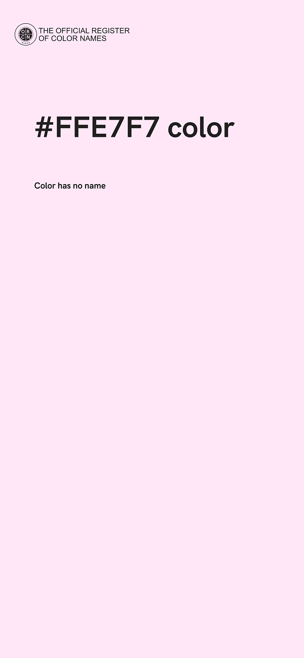 #FFE7F7 color image