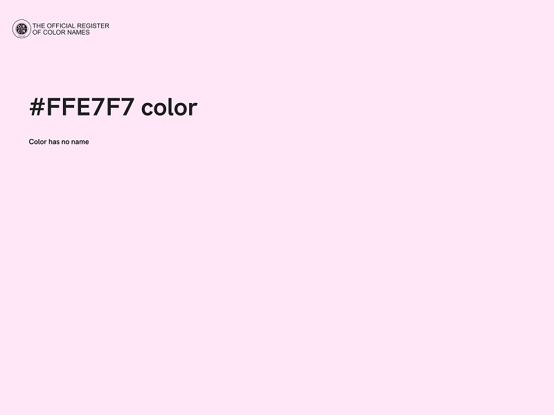 #FFE7F7 color image