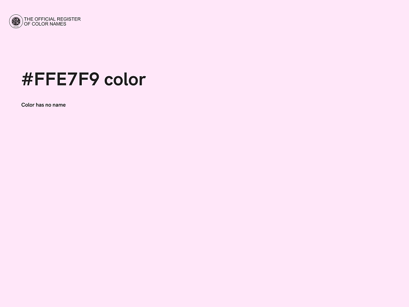 #FFE7F9 color image