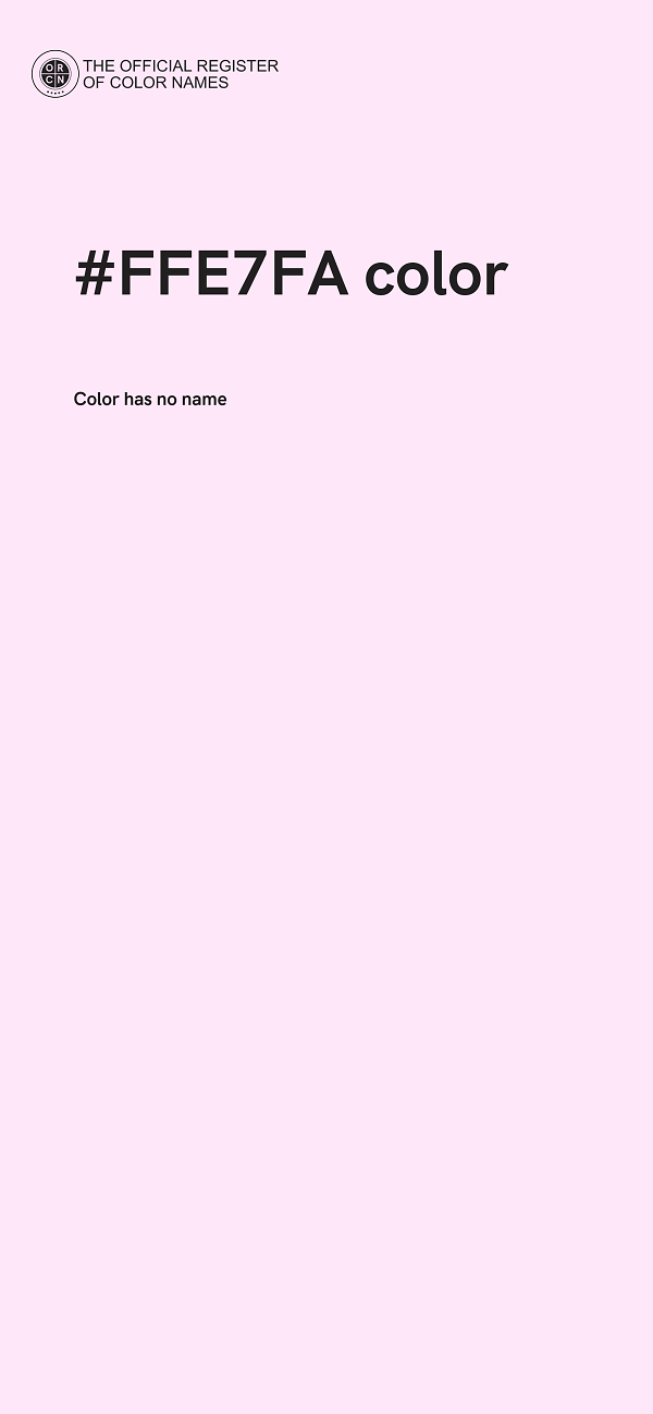 #FFE7FA color image