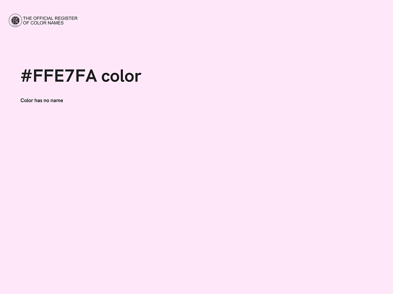 #FFE7FA color image