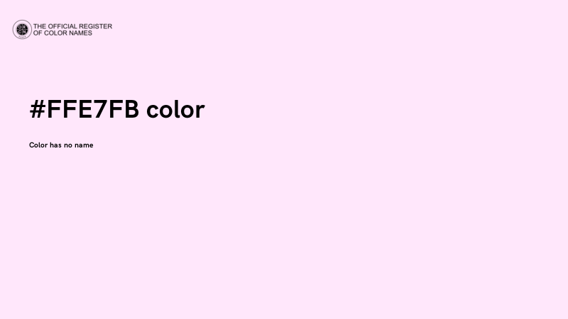 #FFE7FB color image