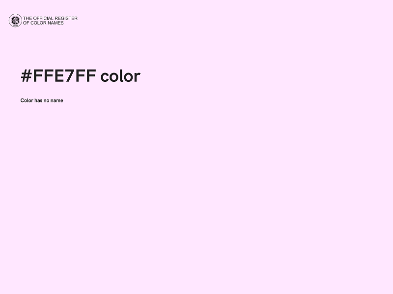 #FFE7FF color image