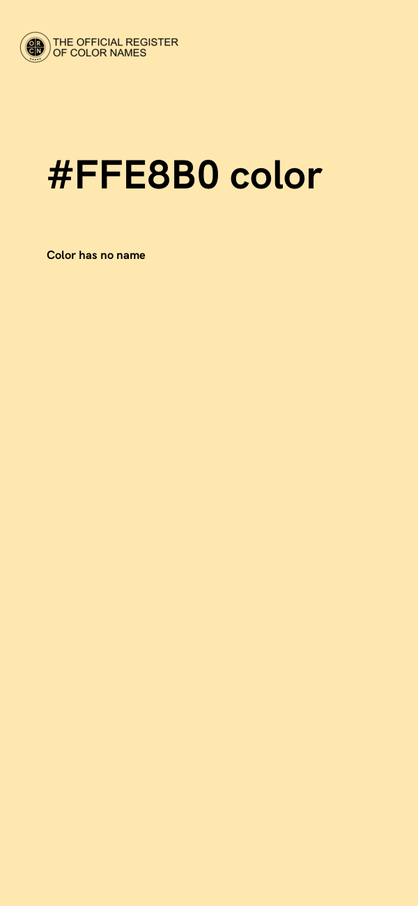#FFE8B0 color image