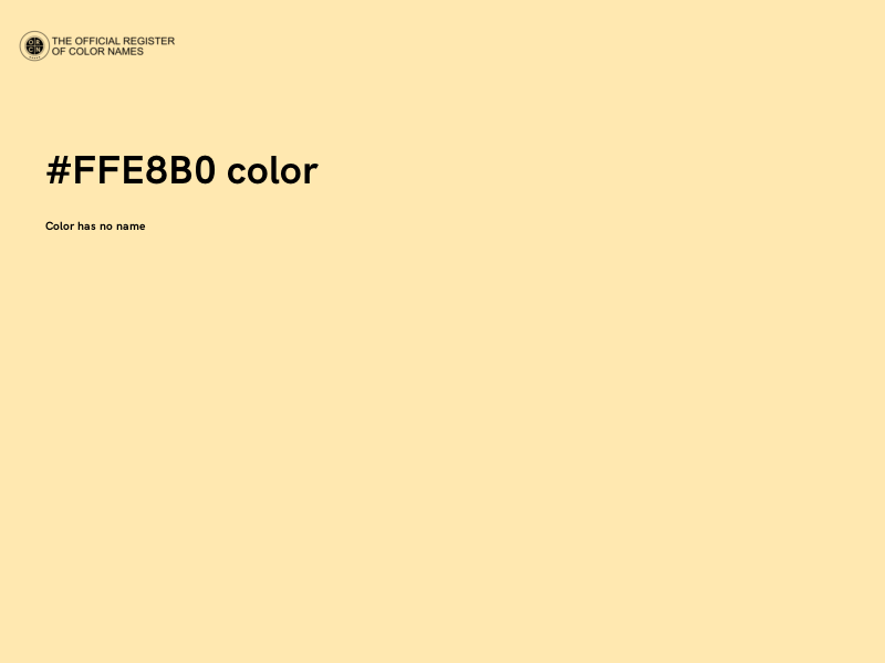 #FFE8B0 color image