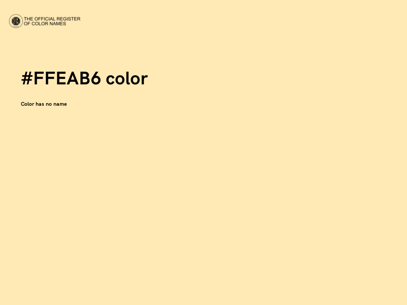 #FFEAB6 color image