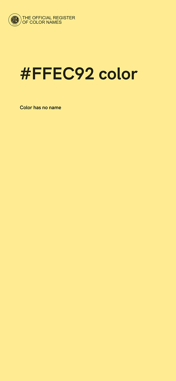 #FFEC92 color image
