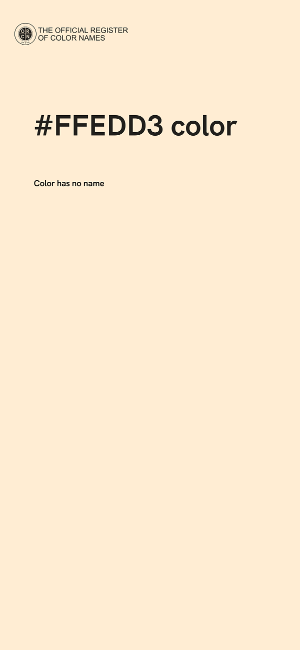 #FFEDD3 color image