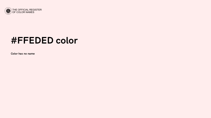 #FFEDED color image