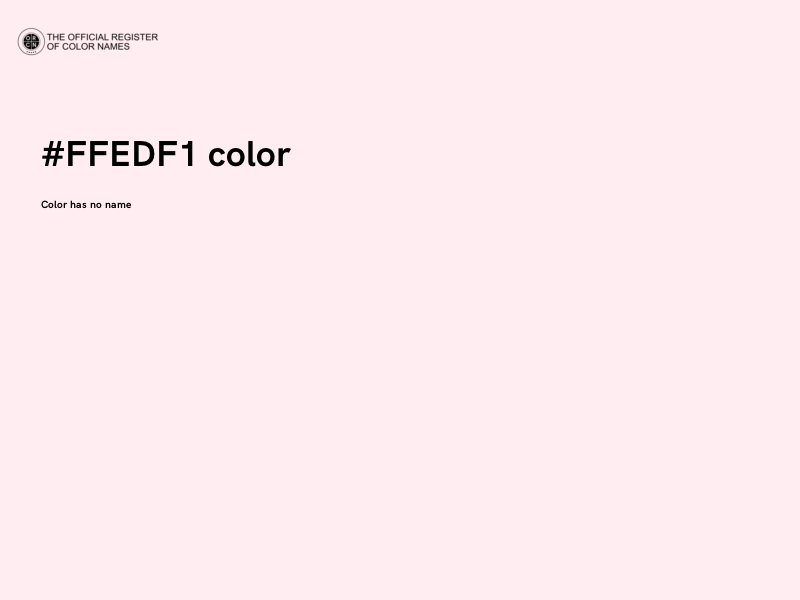 #FFEDF1 color image