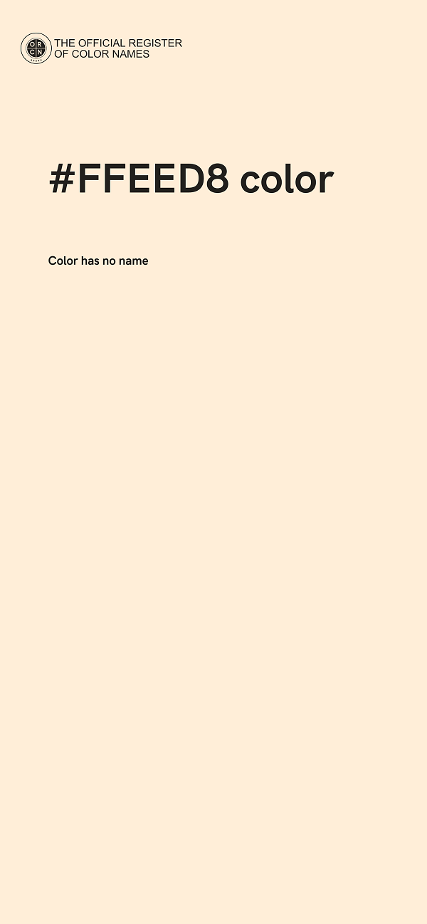 #FFEED8 color image