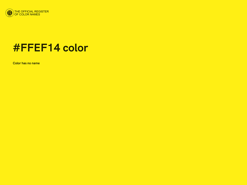 #FFEF14 color image