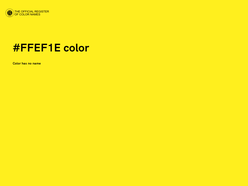 #FFEF1E color image