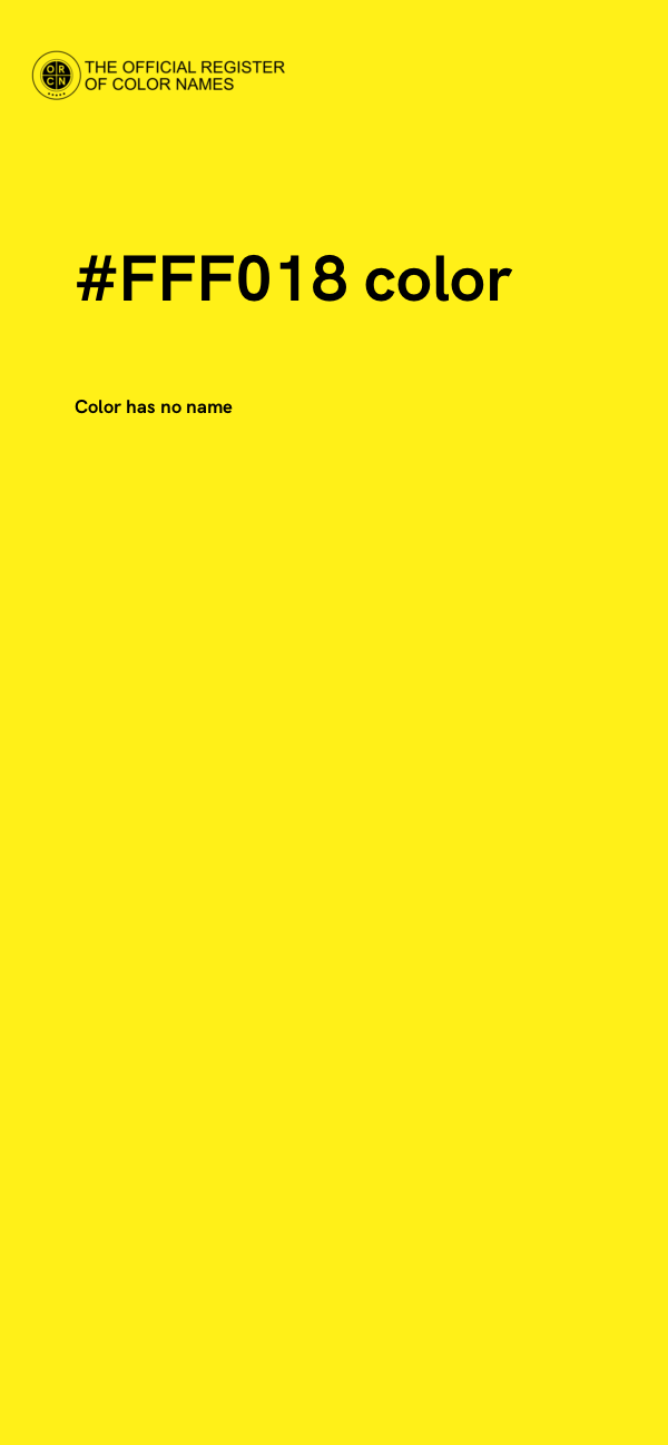 #FFF018 color image