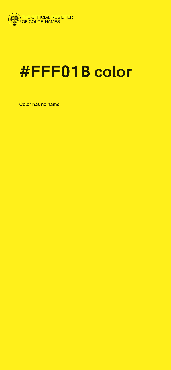 #FFF01B color image