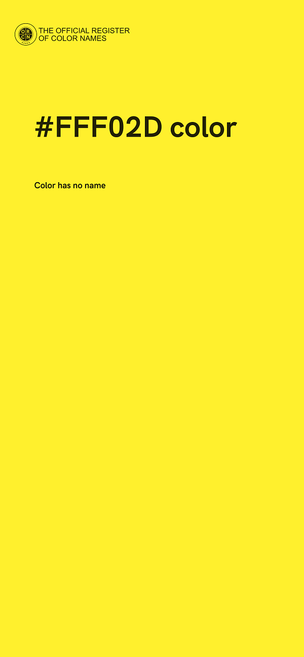 #FFF02D color image