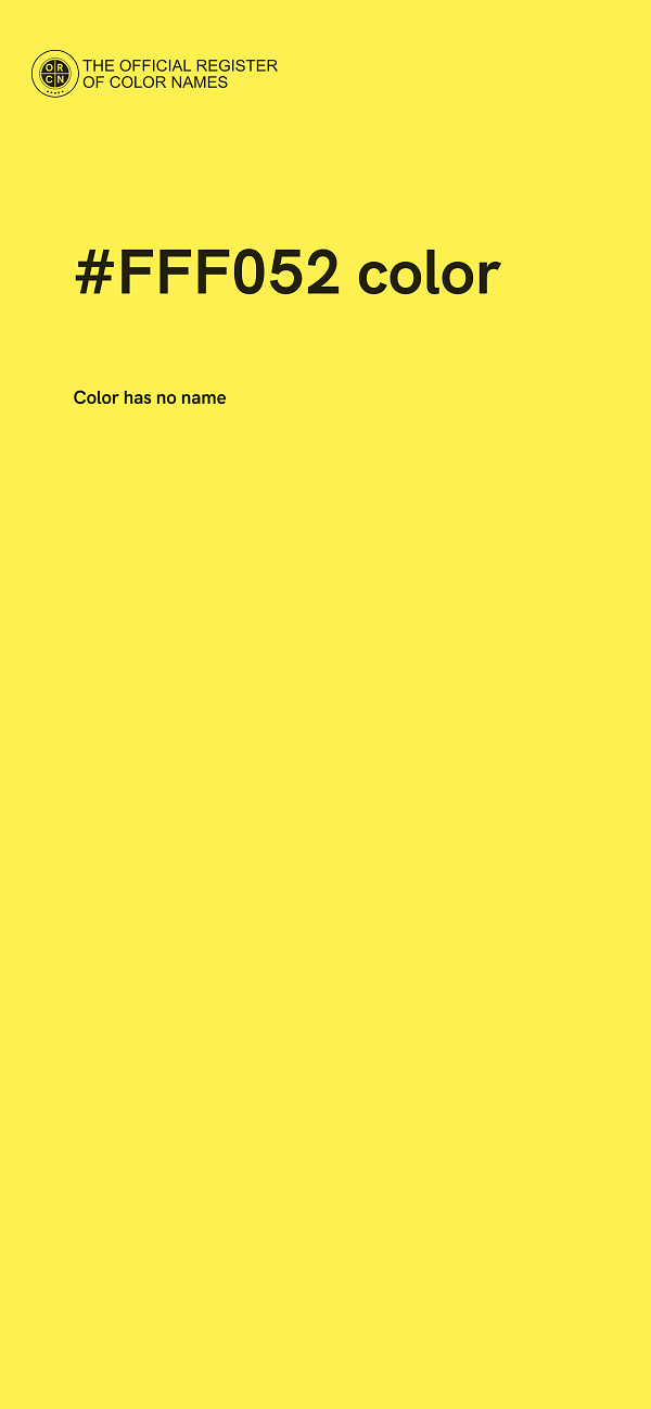 #FFF052 color image