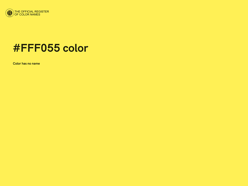 #FFF055 color image