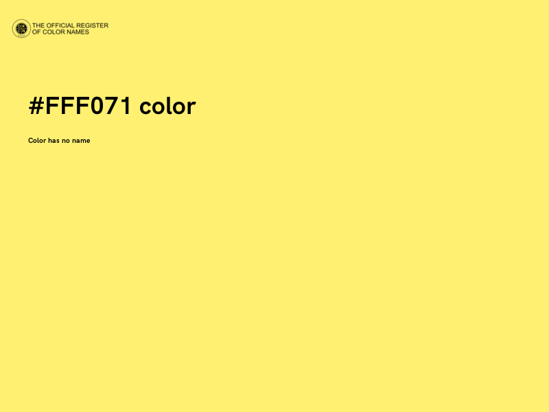 #FFF071 color image