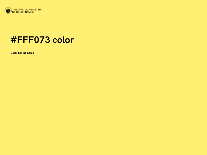 #FFF073 color image