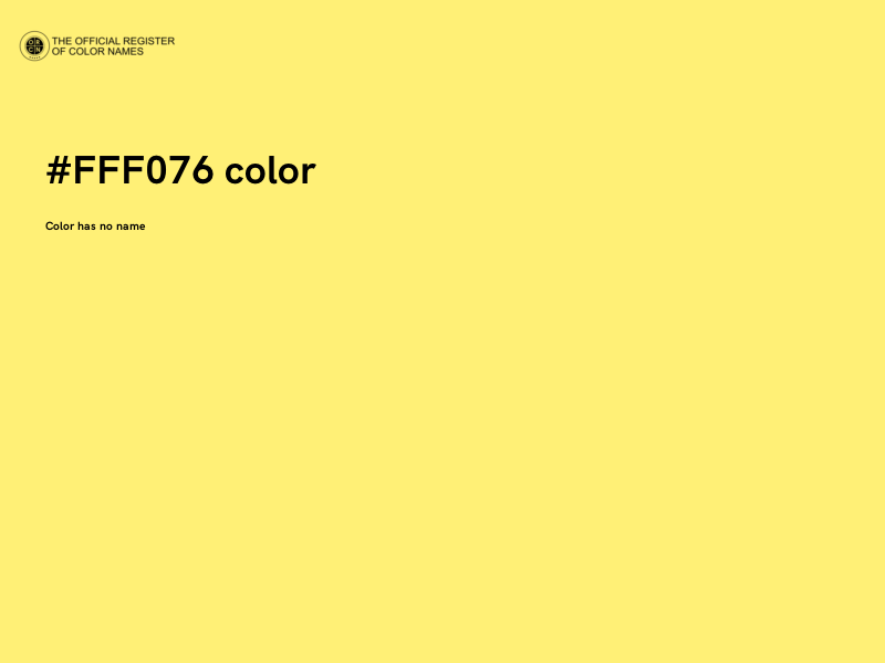 #FFF076 color image