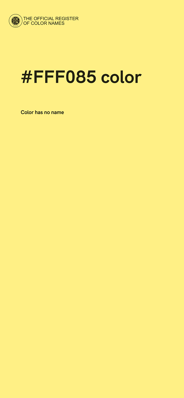 #FFF085 color image