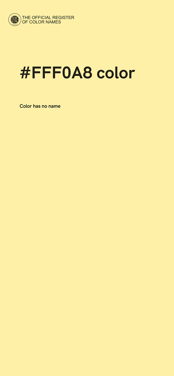 #FFF0A8 color image