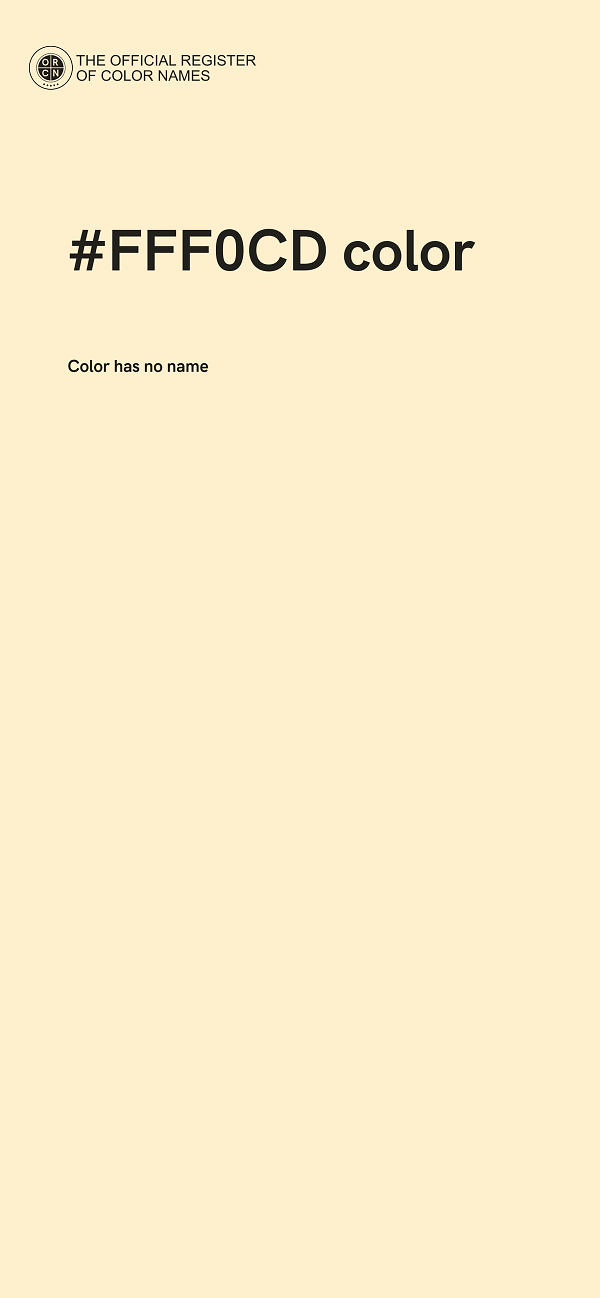 #FFF0CD color image