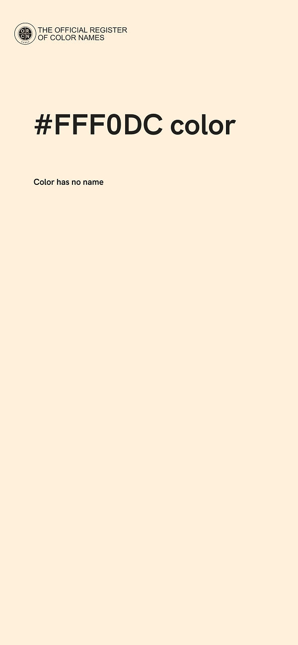 #FFF0DC color image