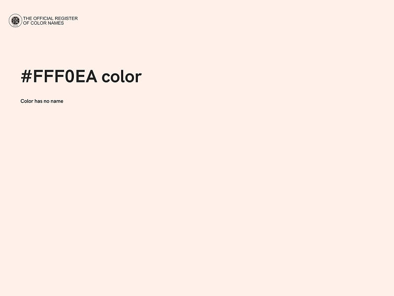 #FFF0EA color image