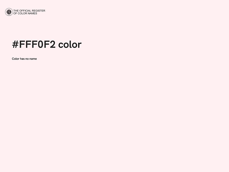 #FFF0F2 color image