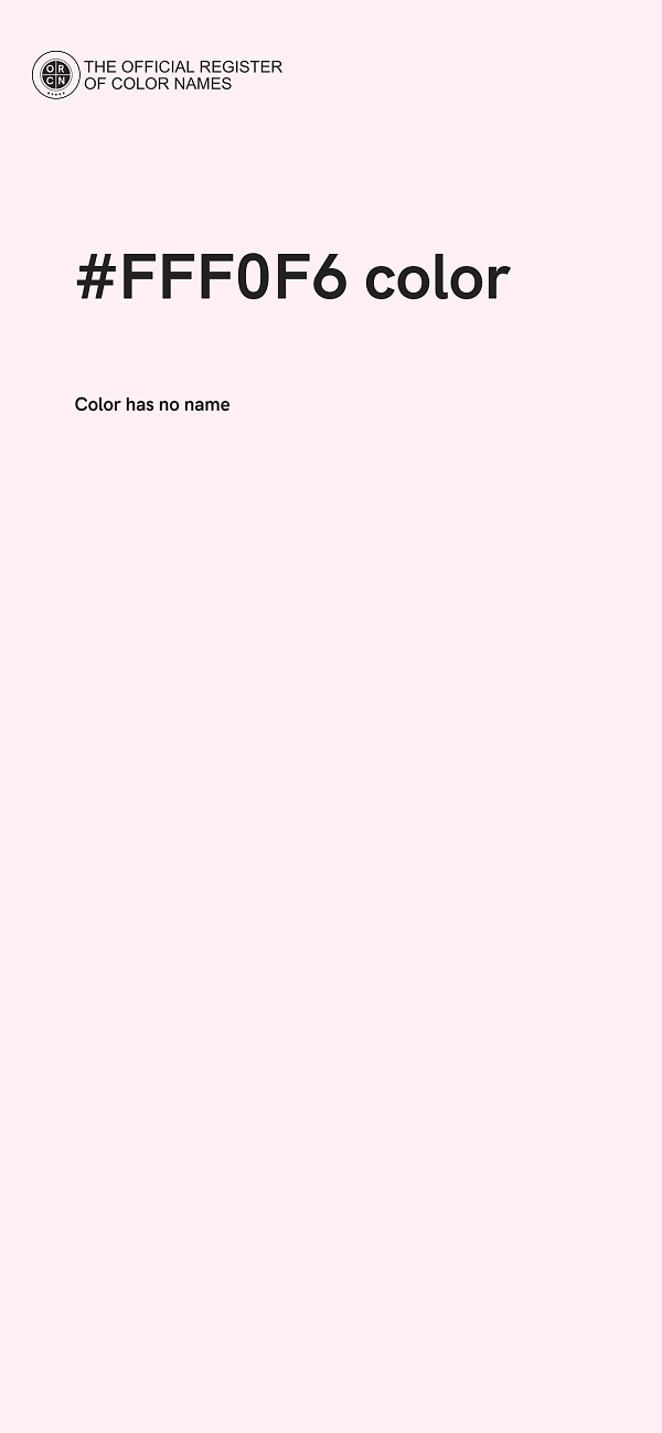 #FFF0F6 color image