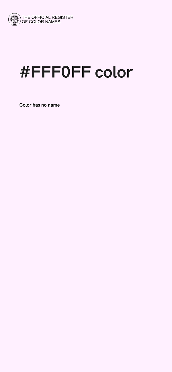 #FFF0FF color image