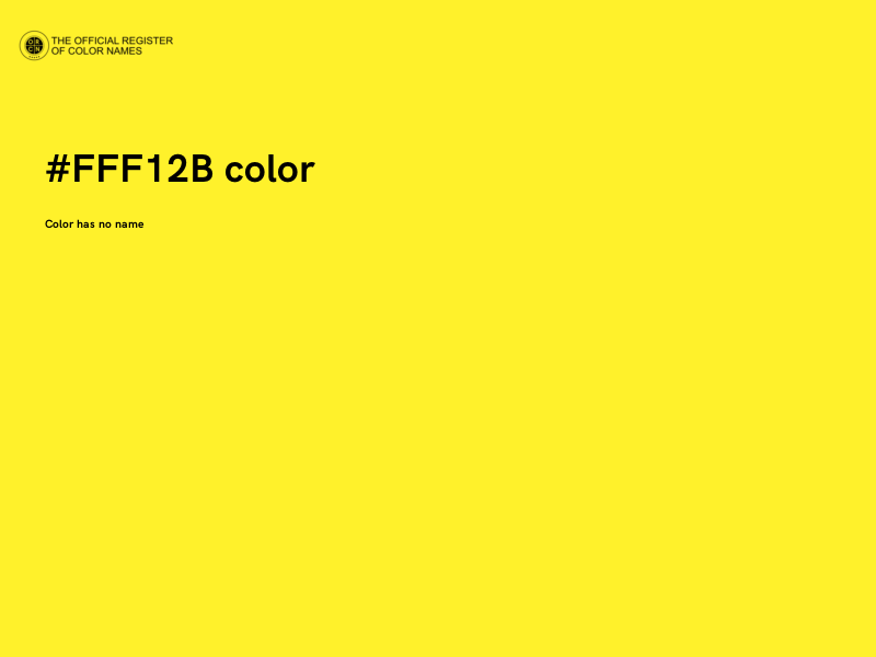 #FFF12B color image