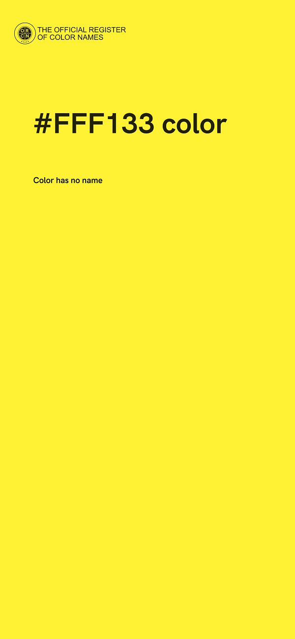 #FFF133 color image