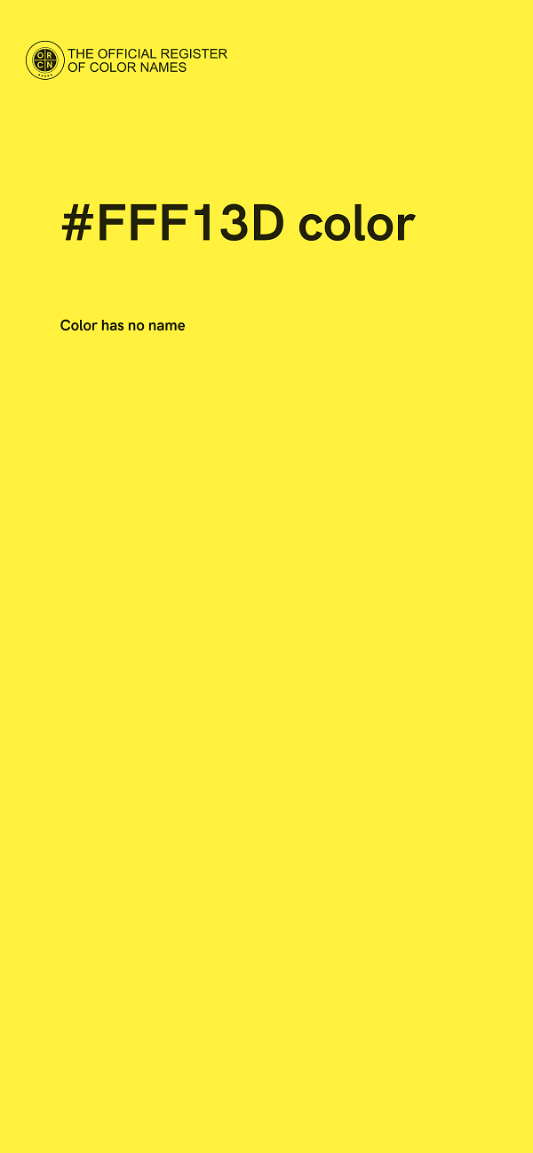 #FFF13D color image