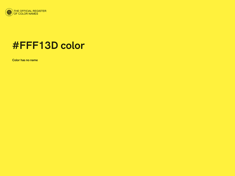 #FFF13D color image