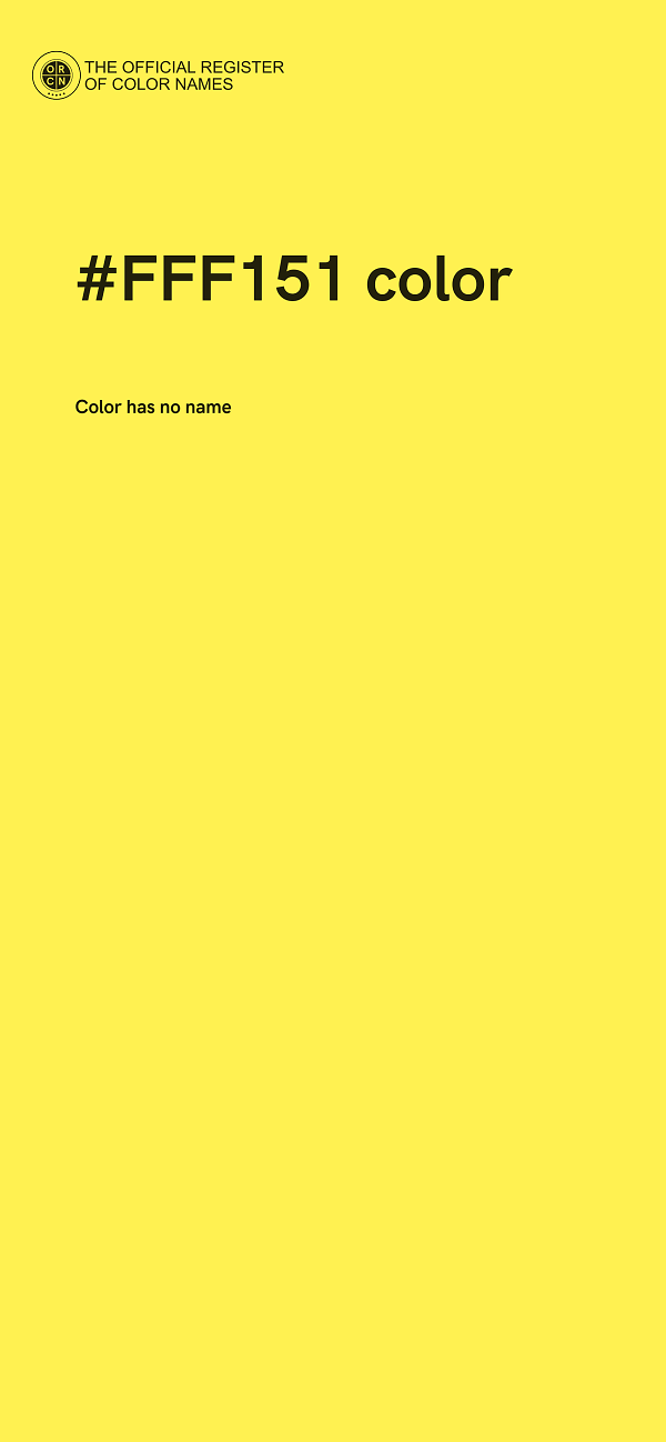 #FFF151 color image