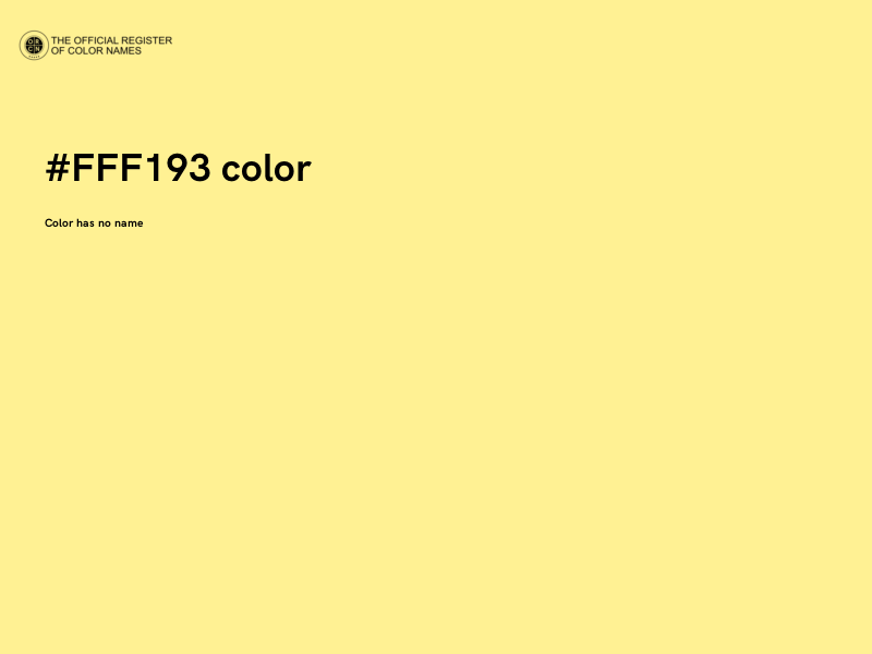 #FFF193 color image