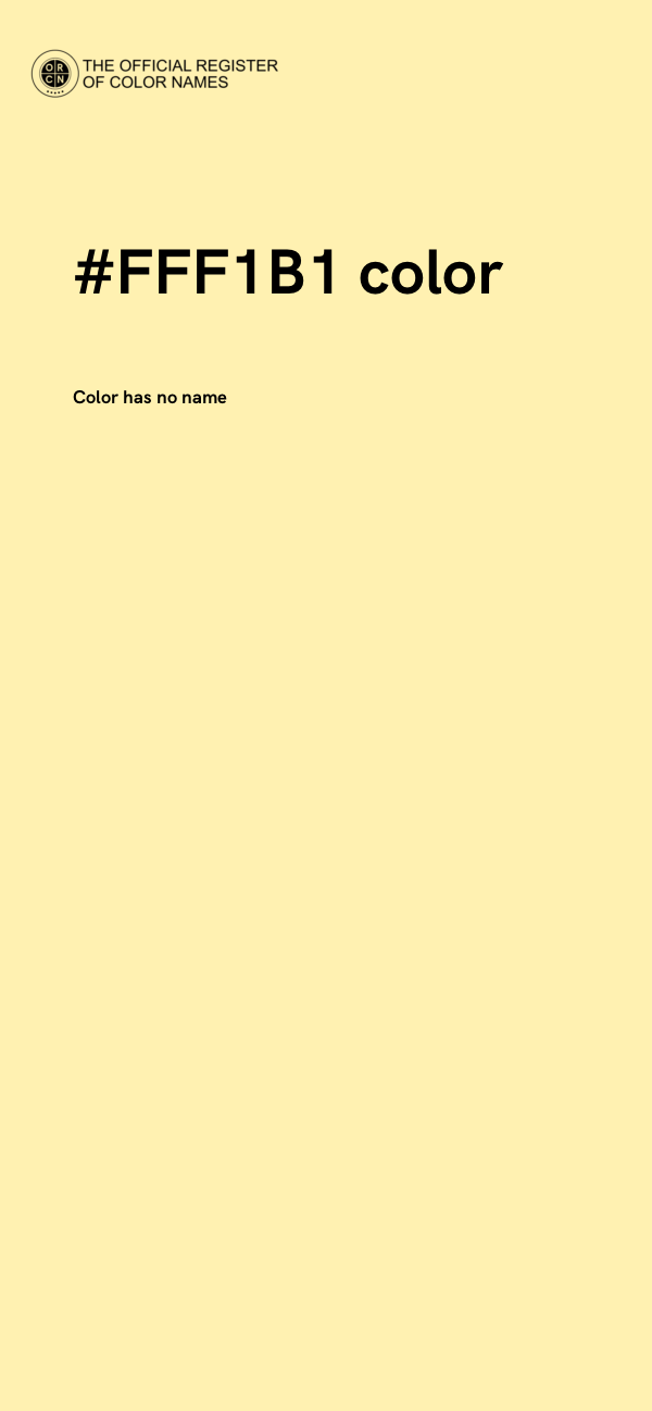 #FFF1B1 color image