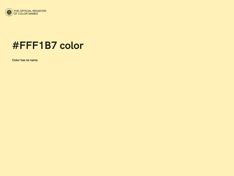 #FFF1B7 color image