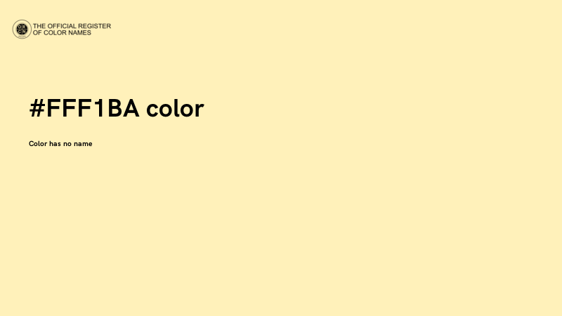 #FFF1BA color image