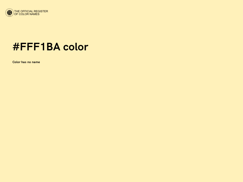 #FFF1BA color image